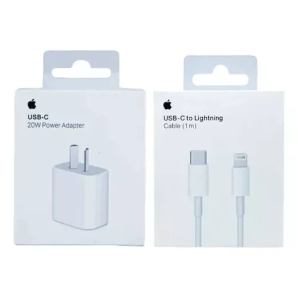 Cargador Y Cable Lightning Usb-c Blanco 20w Para iPhone X/xs/11/12/13/14