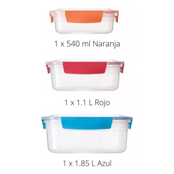 Pack X3 Tapers Hemeticos Joseph Duo Multicolor Cocina - Image 3