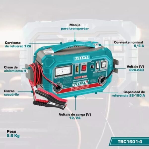 Cargador Batería Auto Lancha Camioneta Total 12/24 V 180 Amp - Image 2