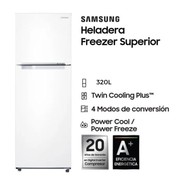 HELADERA SAMSUNG NO FROST FLEX INVERTER 320L TWIN COOLING MOD RT32K5070WW (CONSULTAR PRECIO OFERTA)