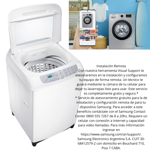 "LAVARROPAS SAMSUNG MOD WA70F5S4UDW7KG 700RPM" (CONSULTAR PRECIO OFERTA) - Image 2